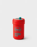 Dundun Travel Mug with Straw Cap - Red