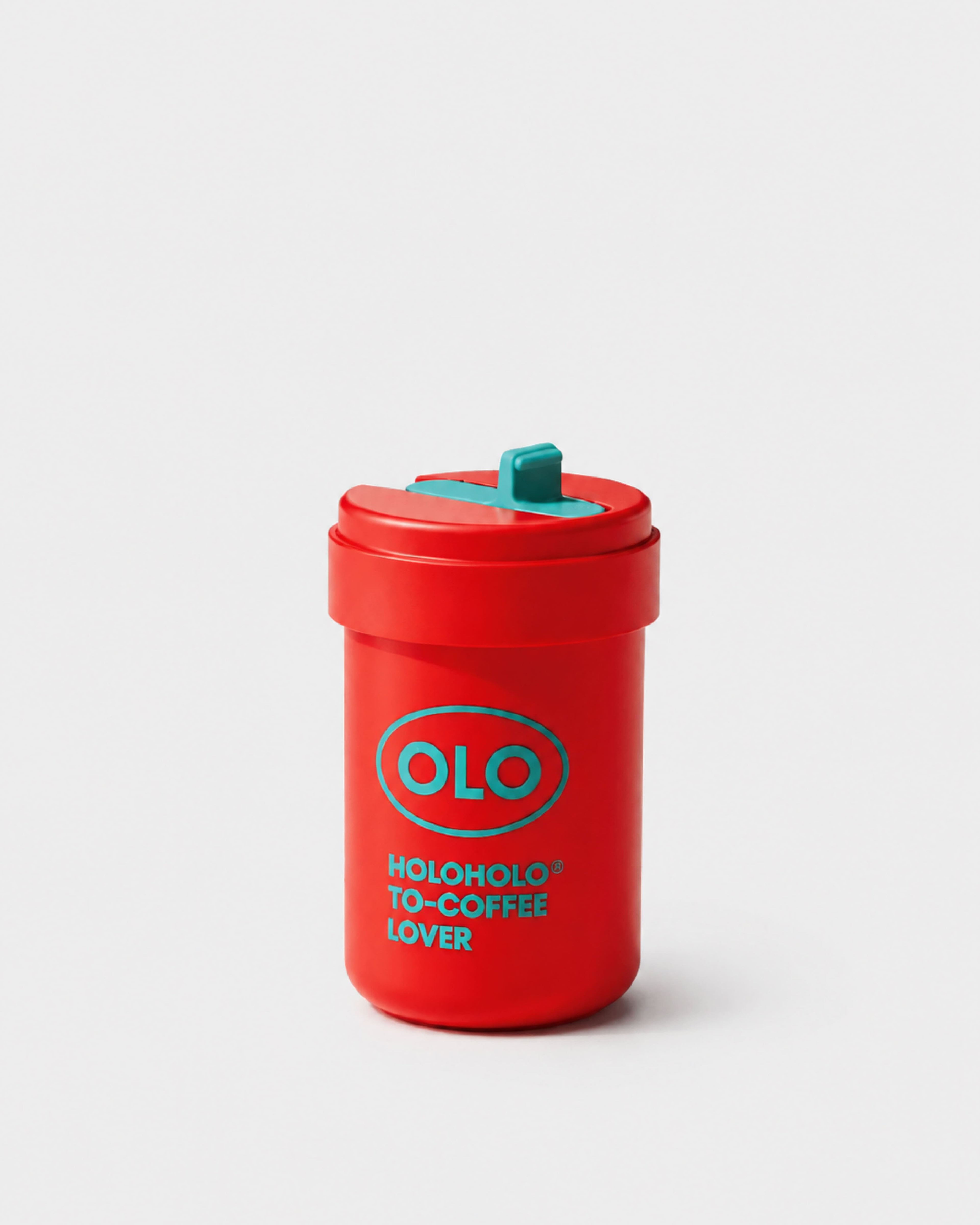 Dundun Travel Mug with Straw Cap - Red