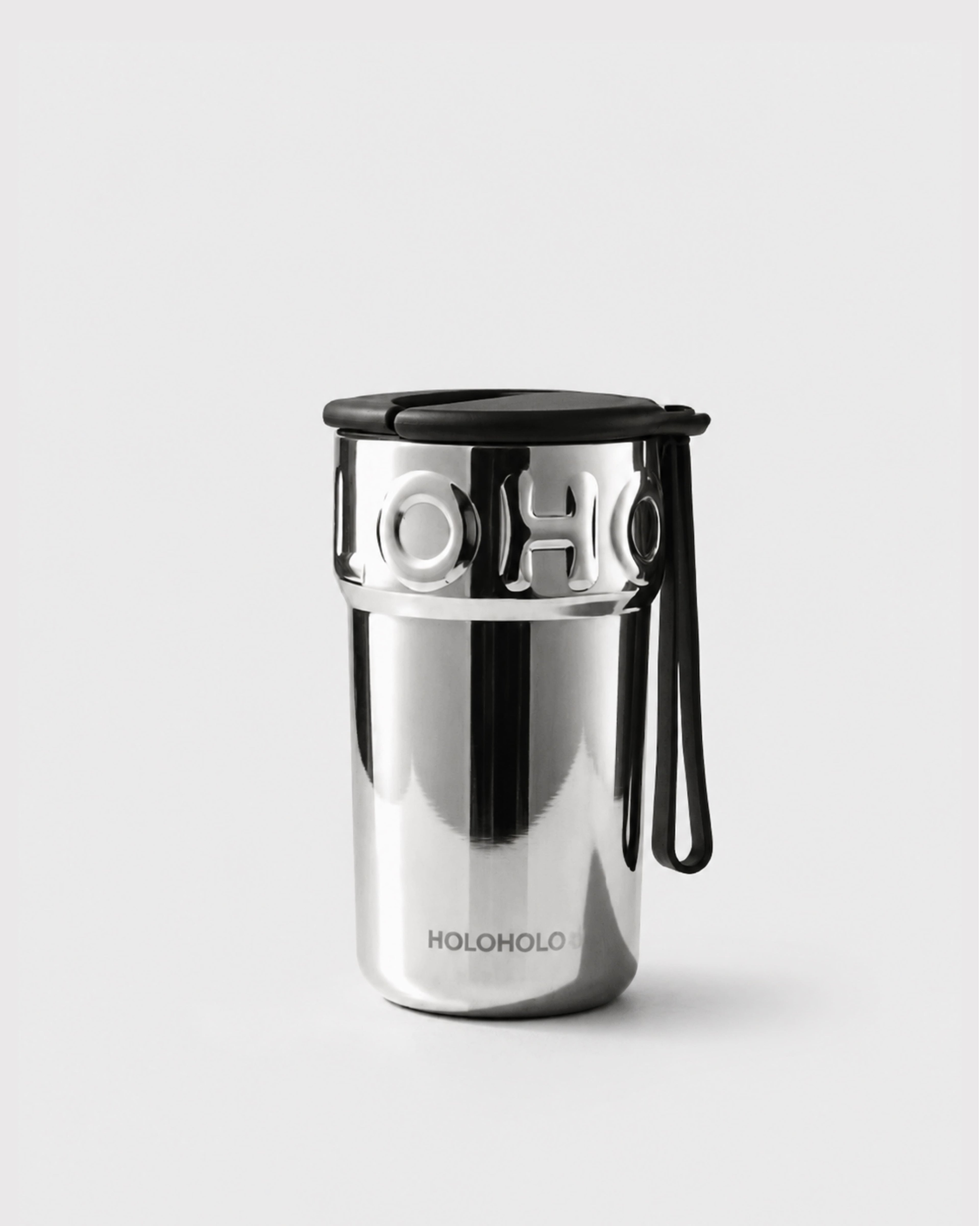 Ice Cream Cone Ceramic Travel Mug - Metallic Silver