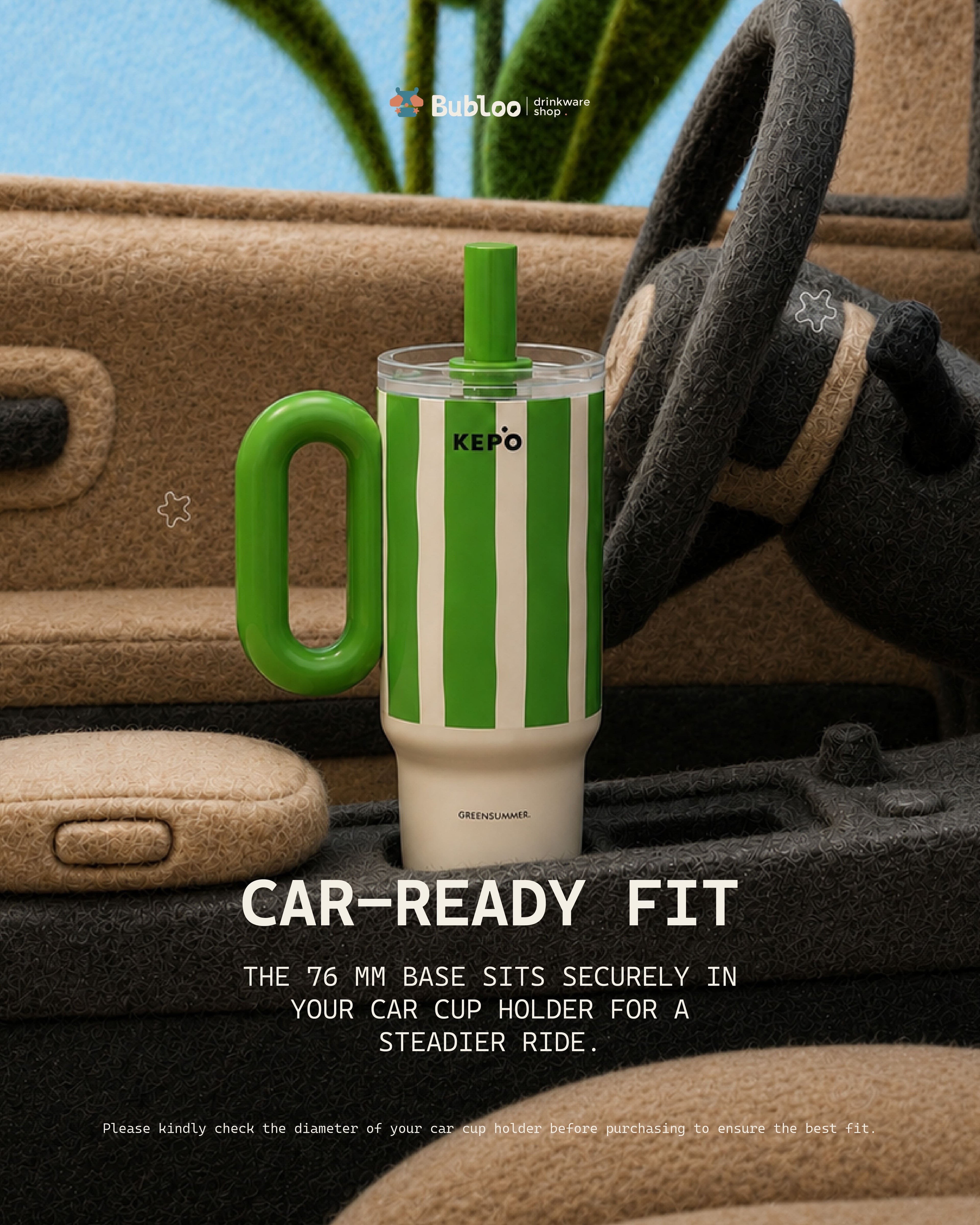 Aurora Ceramic Tumbler - Vine Green
