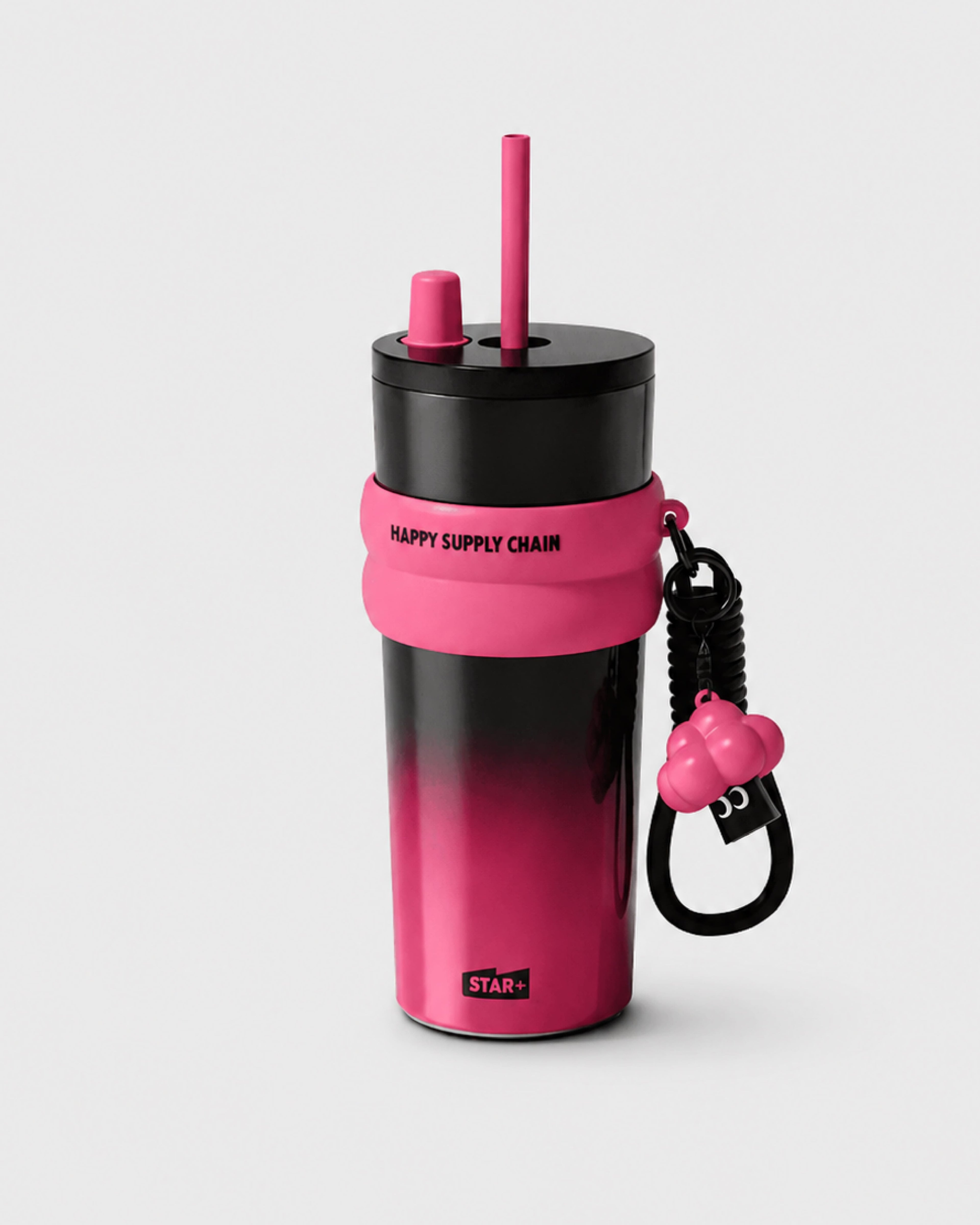 Luminous Night Insulated Tumbler – Black/Pink