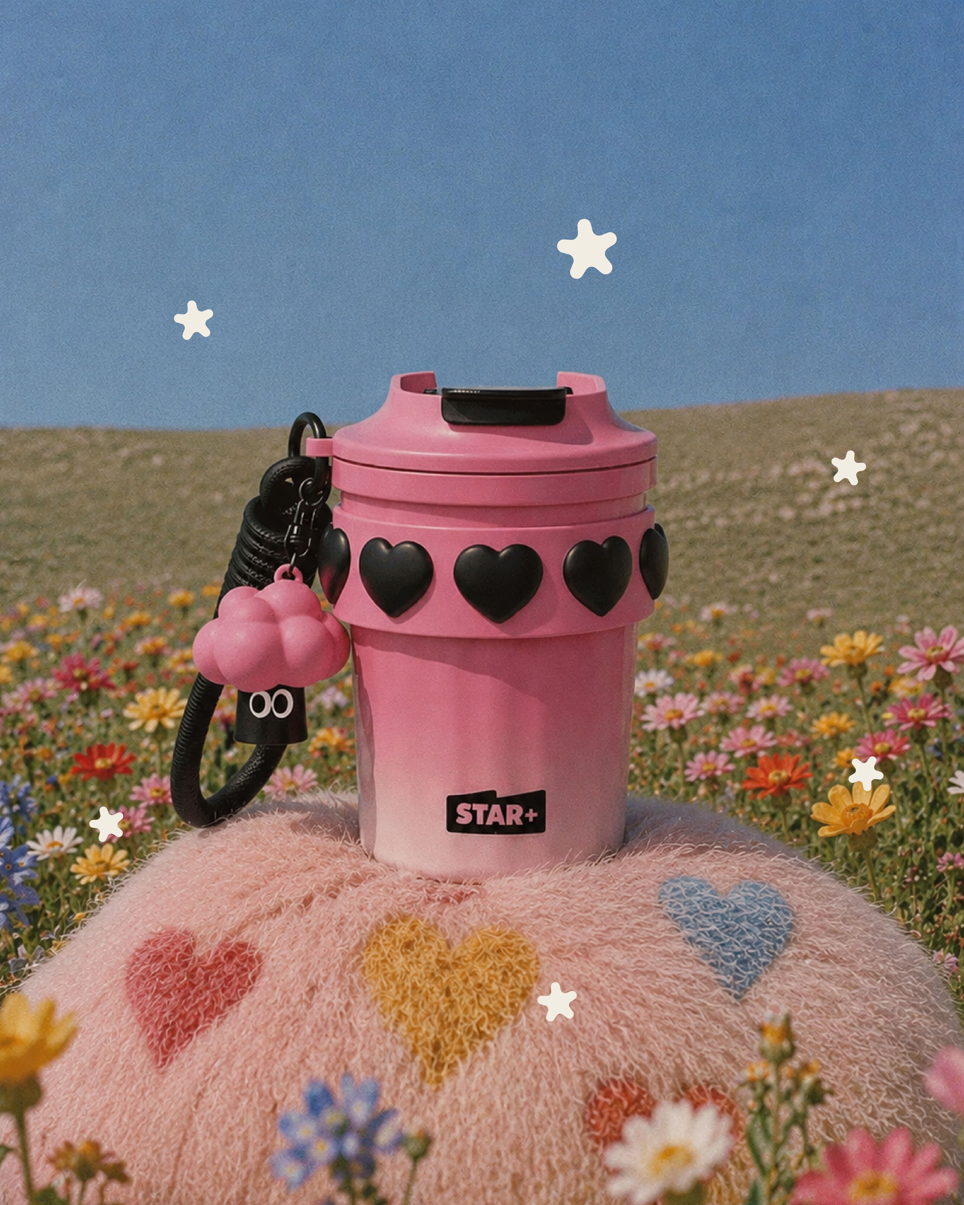 Sweet Barbie Ceramic Travel Mug – Pink/White
