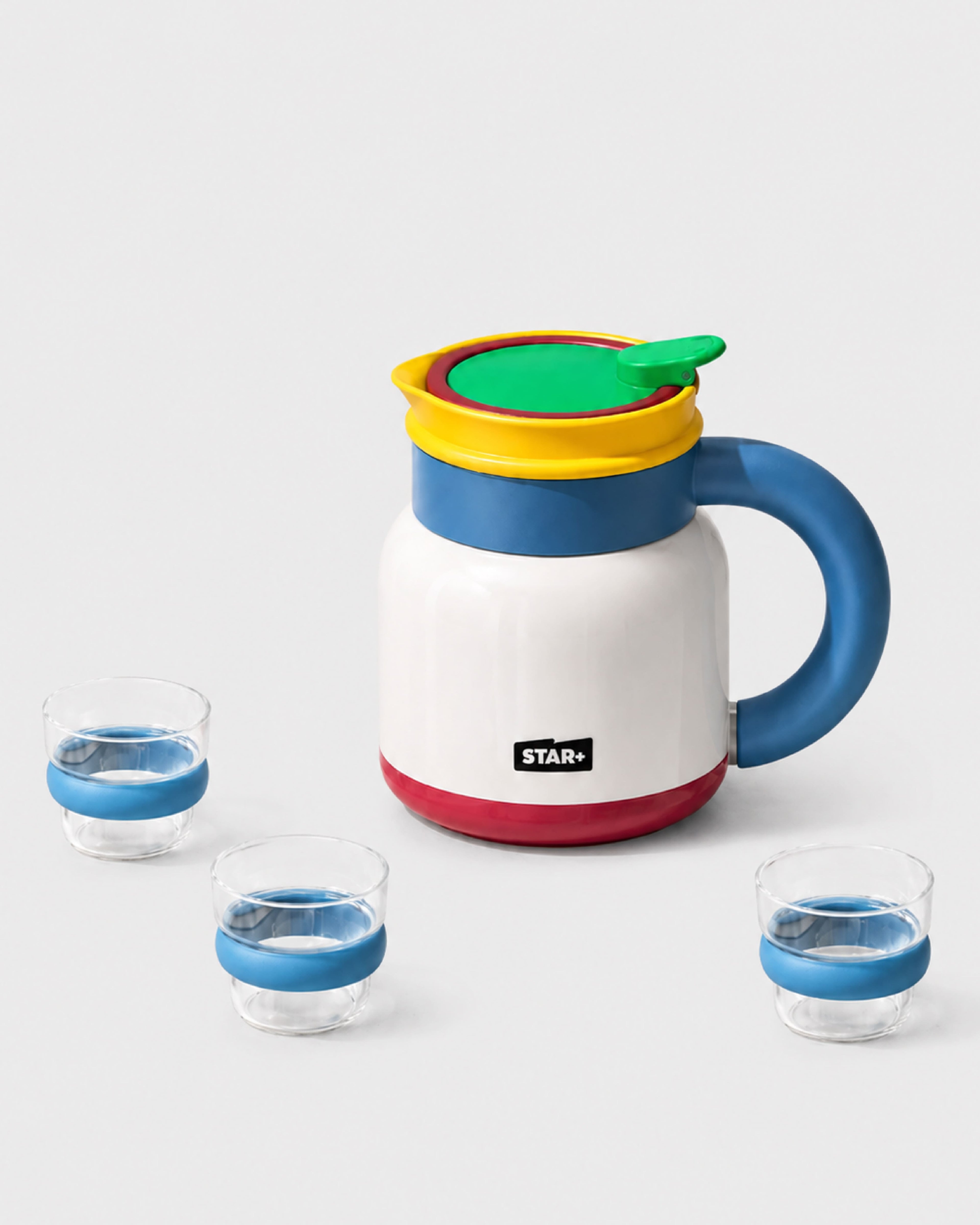 Brew Pitcher Set with Tea Filter - White/Yellow